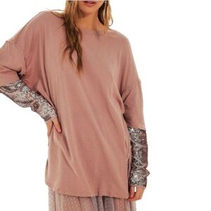 FREE PEOPLE➕NWT Nellie Sequin Twofer Top